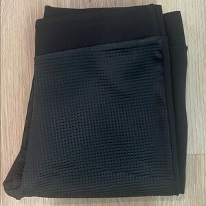 House of Wallace Black Silky Bikercore Textured Leggings Size S